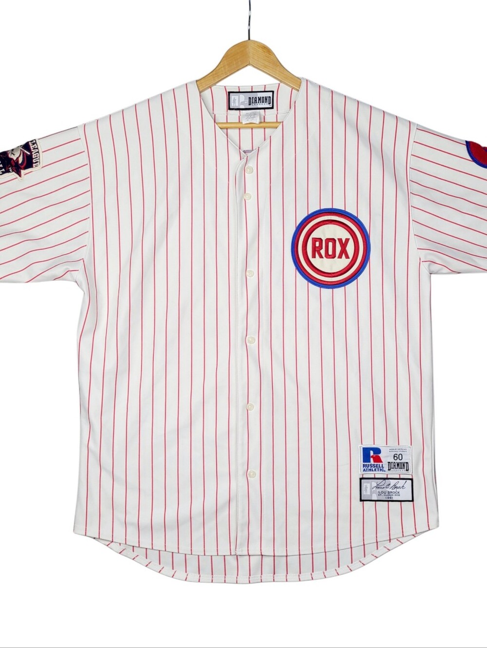 Russell Athletic Lou Brock 1961 St Cloud Rox Chicago Cubs Minor League Jersey 60